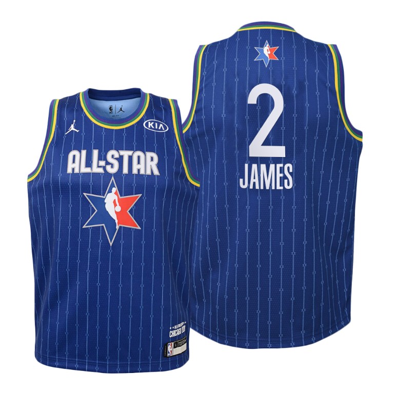 Youth Los Angeles Lakers LeBron James #2 NBA 2020 Game Western Conference All-Star Blue Basketball Jersey NHT8283BT